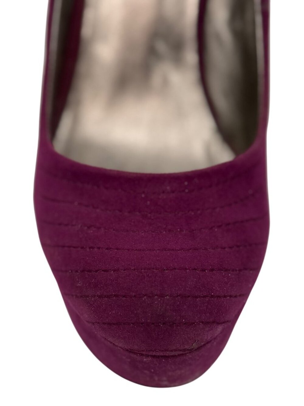VTG JustFab Purple Platform Block Heels 9 | Vampy Baddie Indie Sleaze McBling - Picture 15 of 16